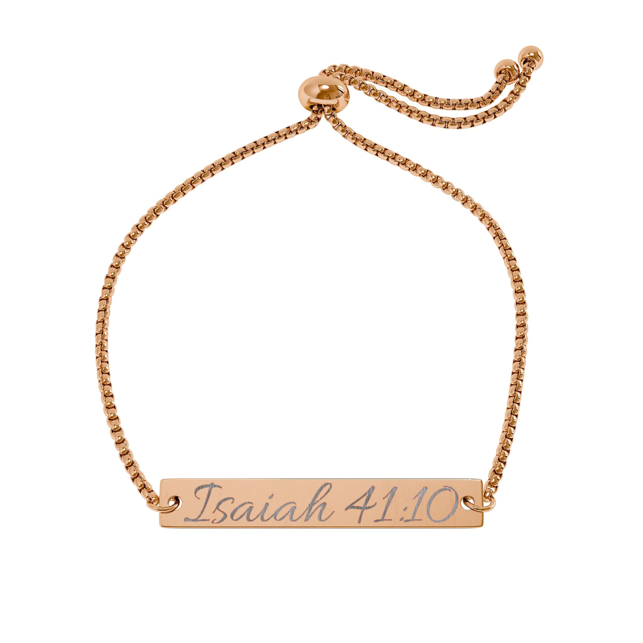 Adjustable Flat Bar Bracelet (Engraving)