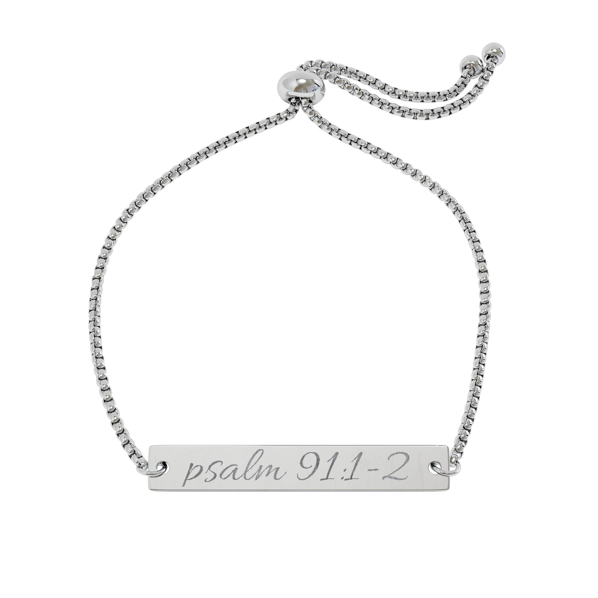 Adjustable Flat Bar Bracelet (Engraving)