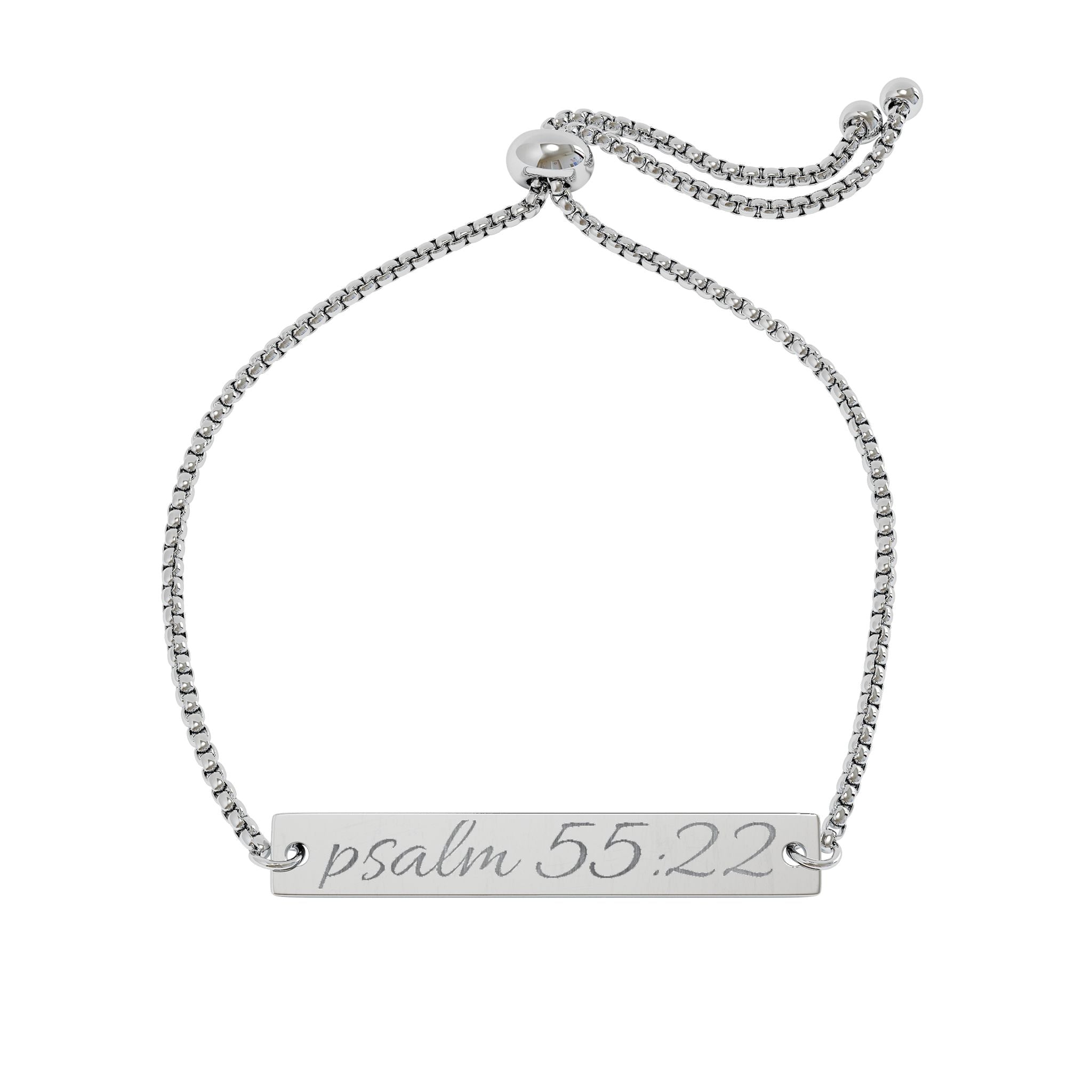 Adjustable Flat Bar Bracelet (Engraving)