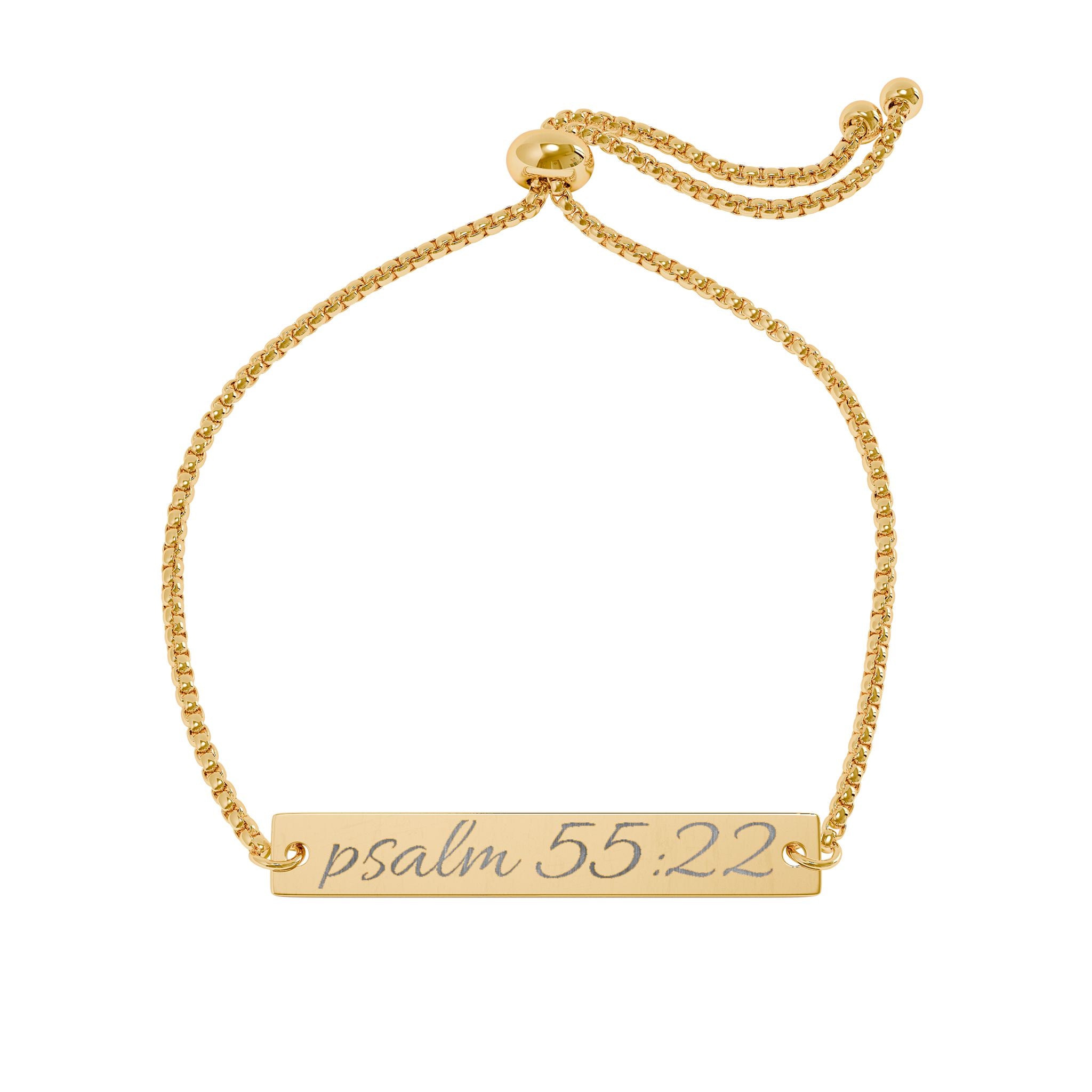 Adjustable Flat Bar Bracelet (Engraving)