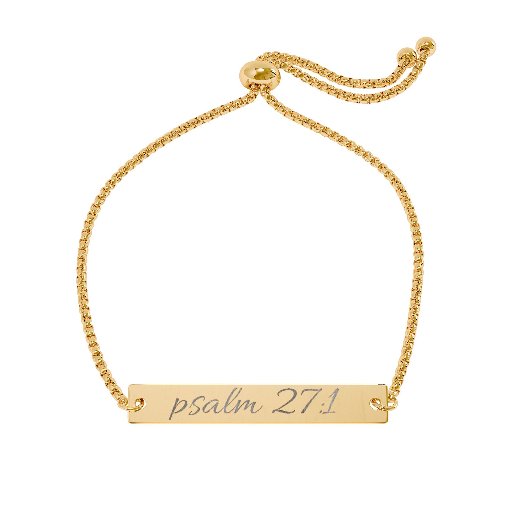 Adjustable Flat Bar Bracelet (Engraving)