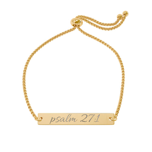 Adjustable Flat Bar Bracelet (Engraving)